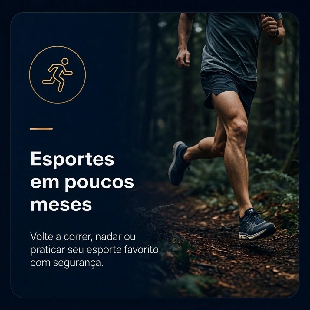 Capacidade de realizar esportes em poucos meses