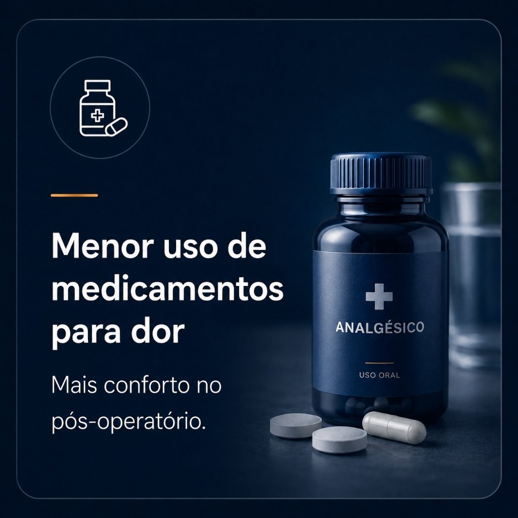 Menor uso de medicamentos para dor